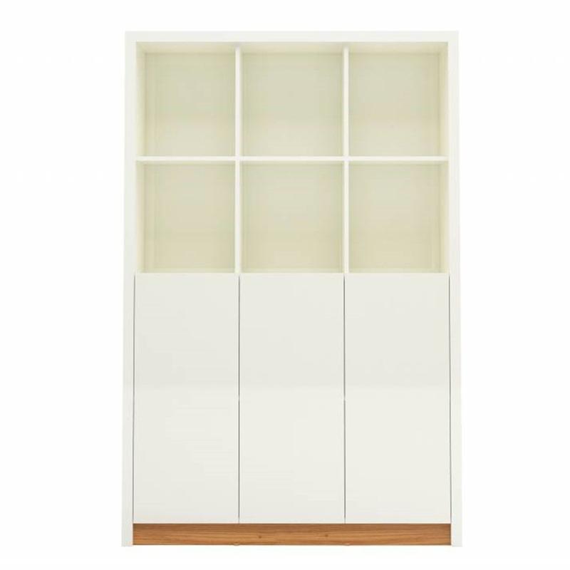 Armário Multiuso 120cm c/ 3 Portas + Nichos Uno Dalla Costa - Off